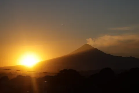 Personas disfrutaron de un gran atardecer en Puebla.