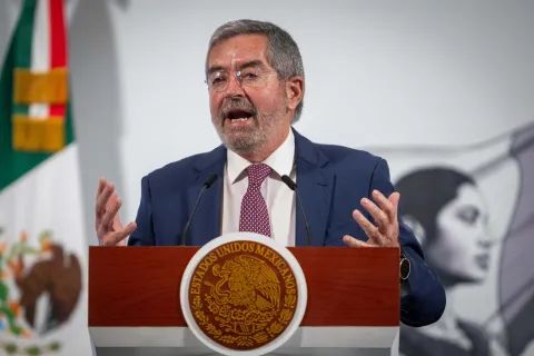 Juan Ramón De la Fuente Ramírez, secretario de Relaciones Exteriores en México.