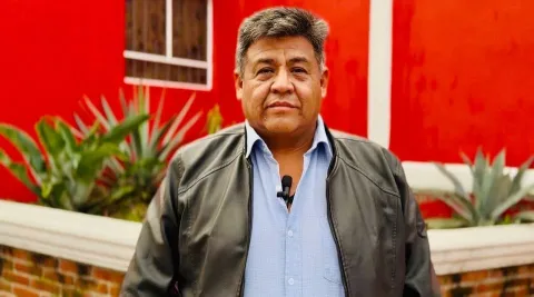 Alcalde del municipio de San Andrés Calpan, Puebla, Vicente Sánchez Méndez.