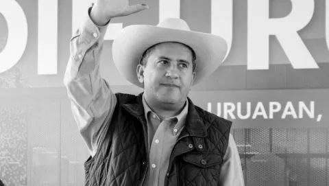 Carlos Alberto Manzo Rodríguez, presidente municipal asesinado de Uruapan, Michoacán.