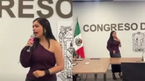Se viraliza video de la diputada Katy Sánchez cantando en el Congreso de Puebla