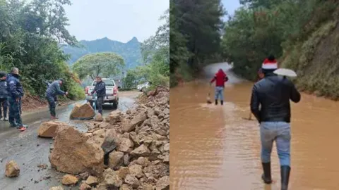 Frente Frio No. 13 causo graves deslaves e inundaciones en Hidalgo y Veracruz 