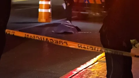 Fallece masculino atropellado en la zona de El Trébol, en la Carretera Texmelucan-Tlaxcala.