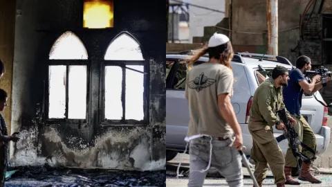 Colonos israelís prendieron fuego a una mezquita ubicada en Cisjordania 