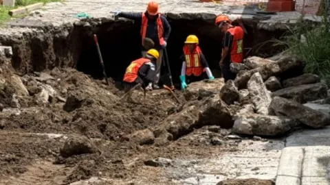 En Chietla, obreros hallaron restos humanos enterrados en una construcción 