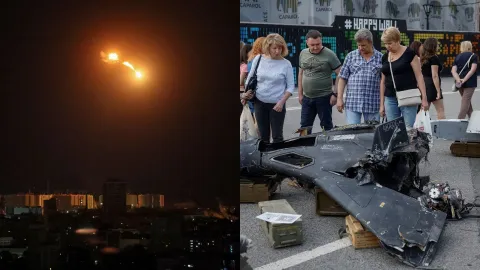 Rusia destruyo 8 drones de Ucrania enviados para atacar regiones civiles en Moscú  