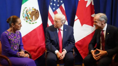 Trump asegura que su reunión con Sheinbaum y Carney fue muy productiva