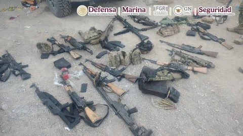 Van aseguradas 7,236 armas de fuego en la "Operación Frontera Norte".