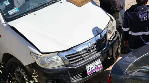 Percance vehicular en el puente de Ocotelulco, Tlaxcala.