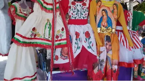 En Tehuacán, reportan alarmante caída en venta de trajes de la Guadalupana