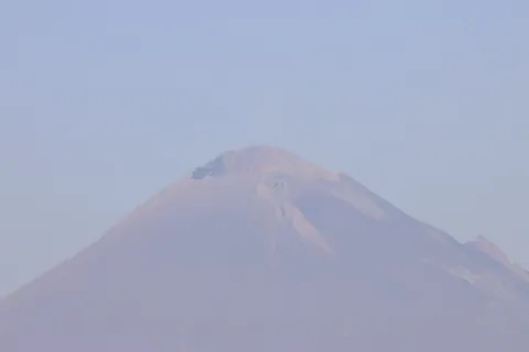 Volcán Popocatépetl sin actividad este lunes 5 de enero.