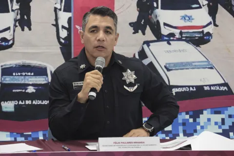 Secretario de Seguridad en la ciudad de Puebla, Félix Pallares Miranda.