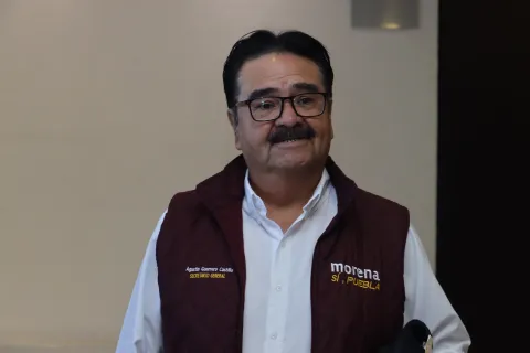 Vocero del Comité Estatal de Morena en el estado de Puebla, Agustín Guerrero Castillo.