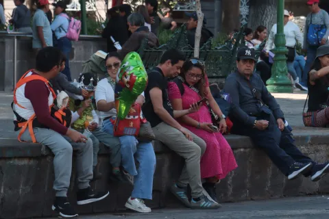 Turismo en el primer cuadro de la ciudad de Puebla.