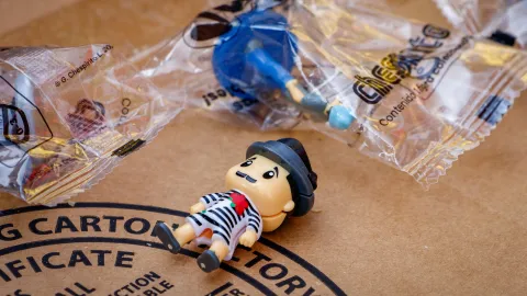 Intercambio masivo de figuras de "El Chavo del 8" reúne a familias en el Parque Juárez en Tlaxcala.