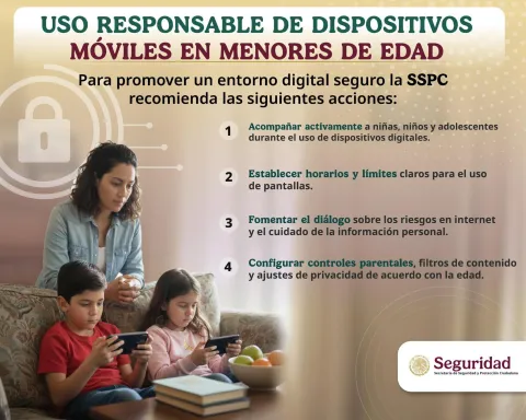 SSPC emite sugerencias por uso responsable de dispositivos móviles en menores de edad.
