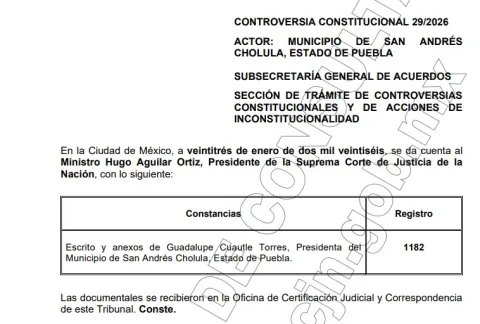 Promueve Lupita Cuautle, alcaldesa de San Andrés Cholula, controversia constitucional contra recortes al FAIS.