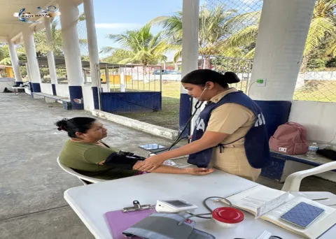 Marina informa resultados de la Primera Fase Litoral Golfo del Programa de Atención Médica de Primer Contacto en Lugares de Difícil Acceso.