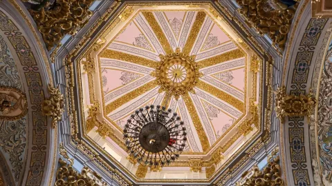 Concluye restauración de la cúpula de la Parroquia de Santa Ana en Chiautempan, Tlaxcala.