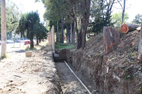 Atienden daños y reconstruyen barda del CBTis 03 en Tlaxcala.