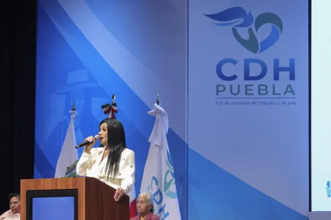 Presidenta de la Comisión de Derechos Humanos del Estado (CDH) Puebla, Rosa Isela Sánchez Soya.