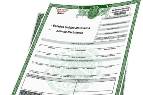 acta de nacimiento