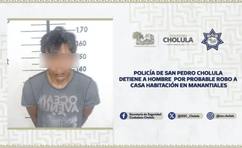 detenido cholula-robo casa