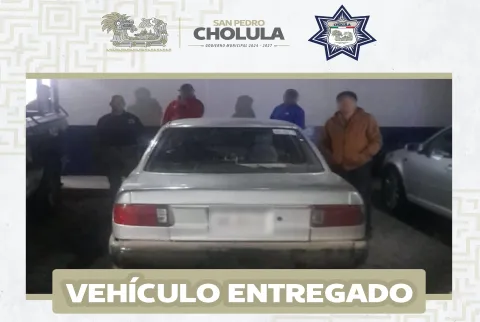 vehículo recuperado-san pedro cholula