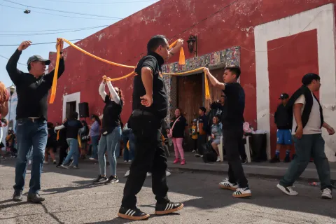 Ensayo de Huehues de El Alto Garibaldi en la ciudad de Puebla.