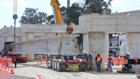 Comienzan cierres temporales en el Distribuidor Vial Santa Ana por colocación de trabes.