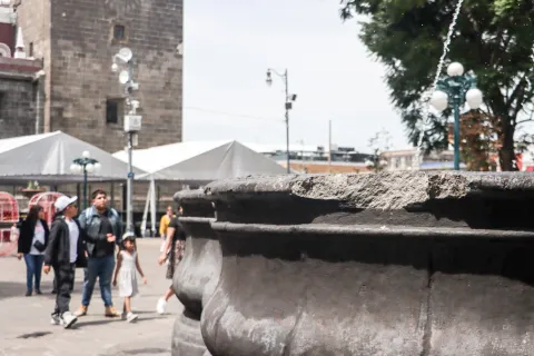 Sin definir blindaje en la Fuente de San Miguel con motivo del 8 de Marzo.