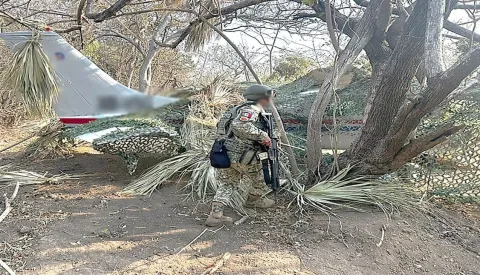 En Oaxaca, aseguran avioneta y más de media tonelada de cocaína.