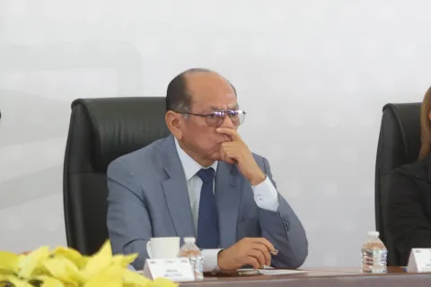 Secretario de Gobernación en el estado de Puebla, Samuel Aguilar Pala.