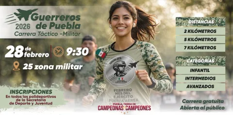 Puebla se prepara para la carrera Táctico Militar "Guerreros de Puebla".