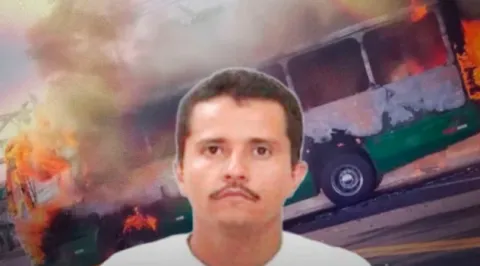 el mencho-camión incendiado