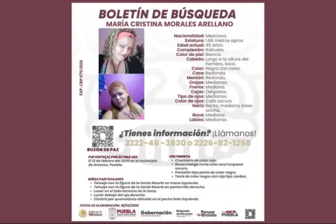 María Cristina Morales Arellano, de 45 años de edad, fue localizada sin vida.