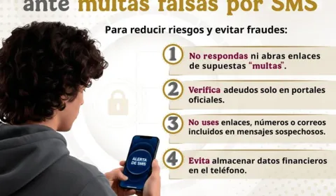 SSPC emite recomendaciones para evitar fraudes por multas de tránsito falsas vía SMS.