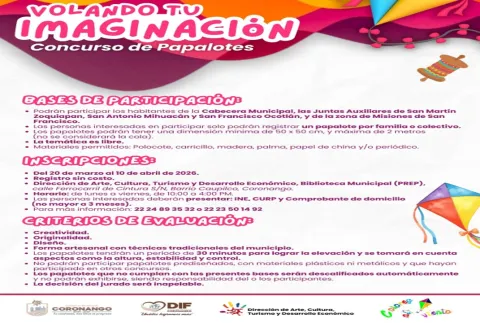 Con Vuela tu imaginación, Coronango promoverá la convivencia familiar.