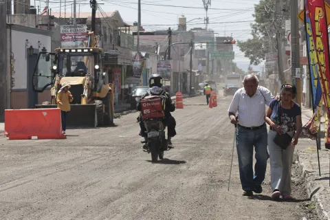 Así va la rehabilitación de la 7 Norte en la ciudad de Puebla.