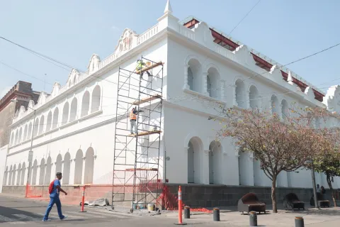 Trabajos de rehabilitación en el Museo del Ejército y Fuerza Aérea Mexicanos.