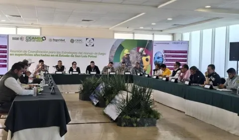 Impulsan CNPC y gobierno de SLP acciones de prevención y combate de incendios forestales.