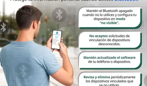SSPC emite recomendaciones para el uso adecuado del Bluetooth.