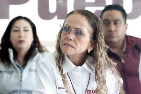 Presidenta estatal de Morena en Puebla, Olga Lucía Romero Garci-Crespo.