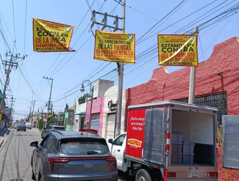 Gobierno de San Andrés Cholula aclara retiro de lonas publicitarias.