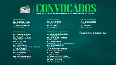 México Sub-16 listo para el reto internacional en la Vertex Cup.