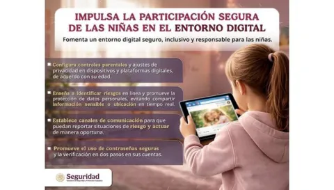 La SSPC recomienda impulsar la participación segura de las niñas en el entorno digital.