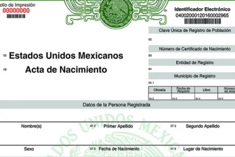 actas de nacimiento