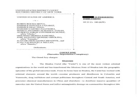 Esta es la denuncia de Estados Unidos contra el gobernador de Sinaloa, Rubén Rocha.