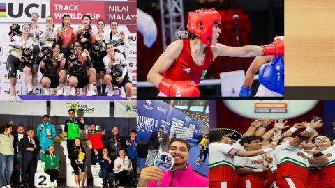 Atletas mexicanos en lo alto del firmamento deportivo.