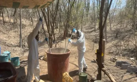Neutralizan laboratorio clandestino en La Palma, Sinaloa.